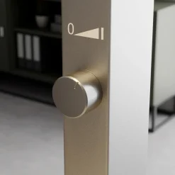 Arcchio LED-gulvlampe Logan Basic, sølv, 6 000 lm, dimbar| Led-Innendørs|Gulvlamper