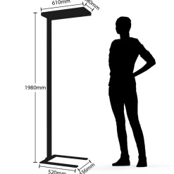 Arcchio LED-gulvlampe Logan Ultra, 4 000K, sensor, dimbar Best