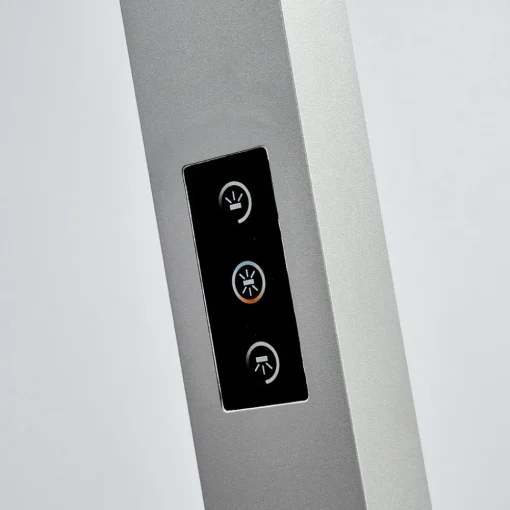 Arcchio LED-gulvlampe til kontor Jolinda, sølv, CCT, sensor, New