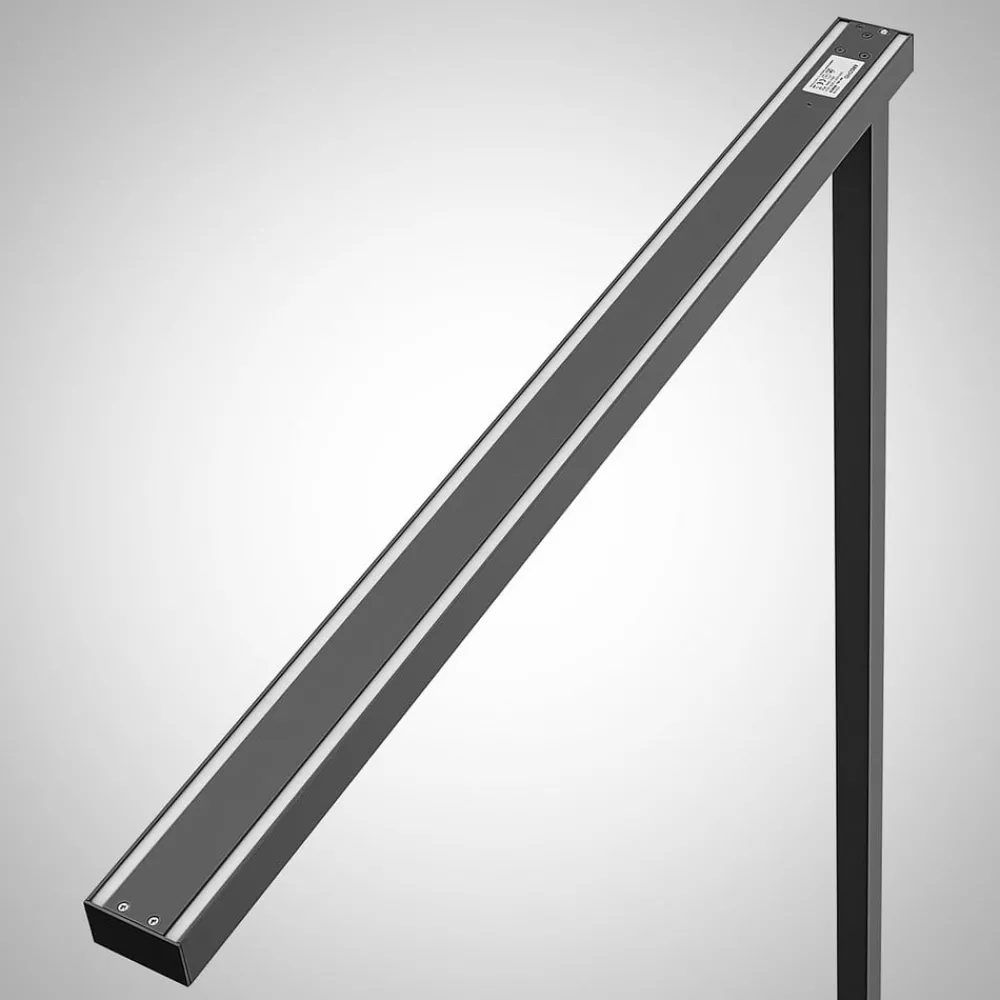 Arcchio LED-gulvlampe til kontor Tamilo, svart, metall, 194 cm| Gulvlamper