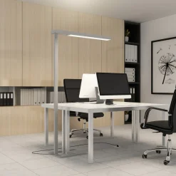 Arcchio LED-gulvlampe til kontor Susi, sett med 2, sølv, sensor Outlet