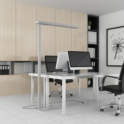 Arcchio LED-gulvlampe til kontor Susi, sett med 2, sølv, sensor Outlet