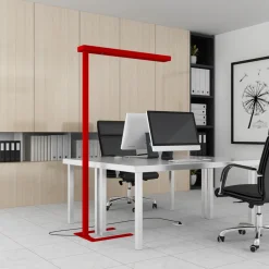 Arcchio LED-gulvlampe til kontor Susi, rød, sensor, berøringsdimmer Outlet