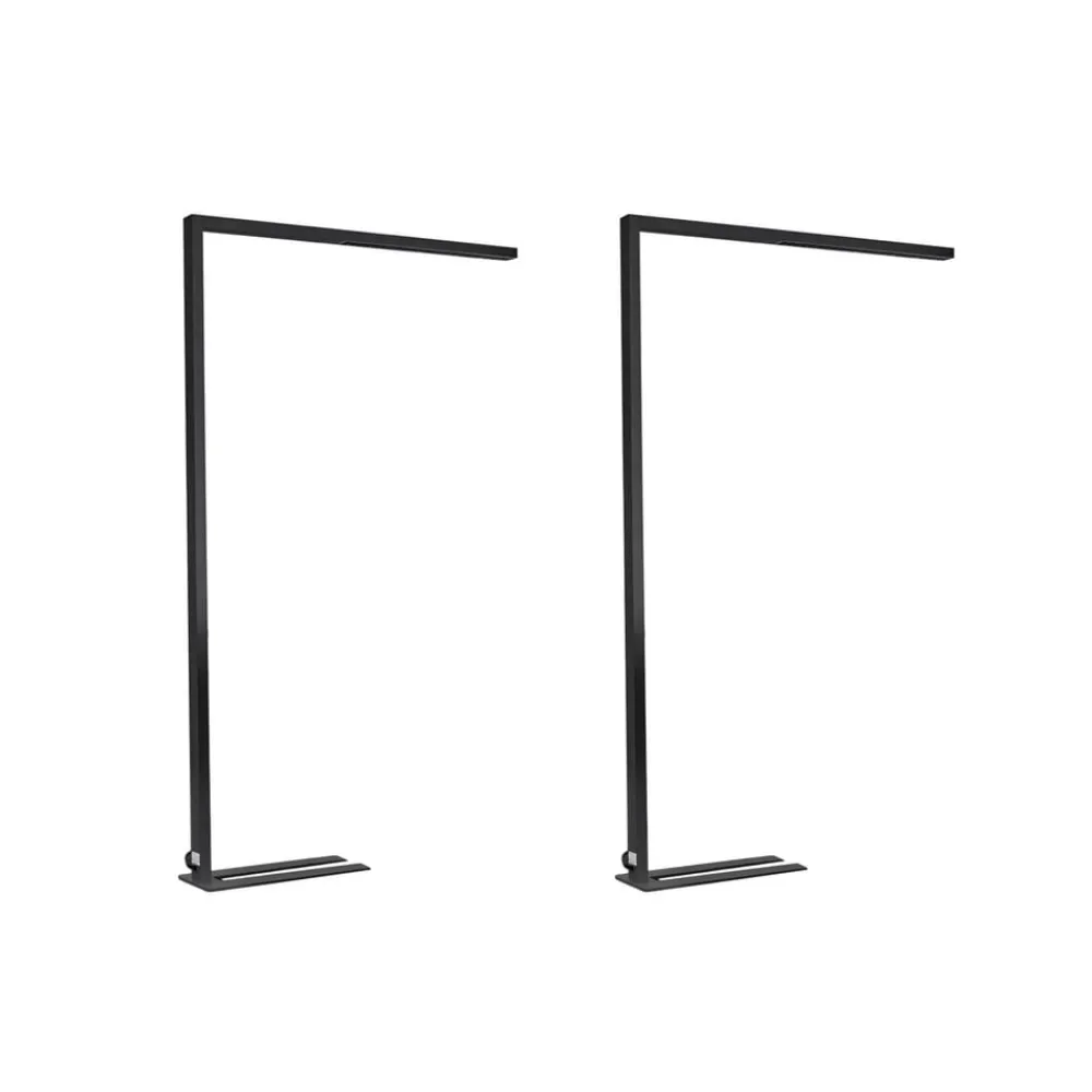 Arcchio LED-gulvlampe til kontor Jolinda, sett med 2, svart, 4 000K Online