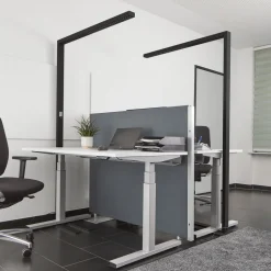 Arcchio LED-gulvlampe til kontor Jolinda, sett med 2, svart, 4 000K Online