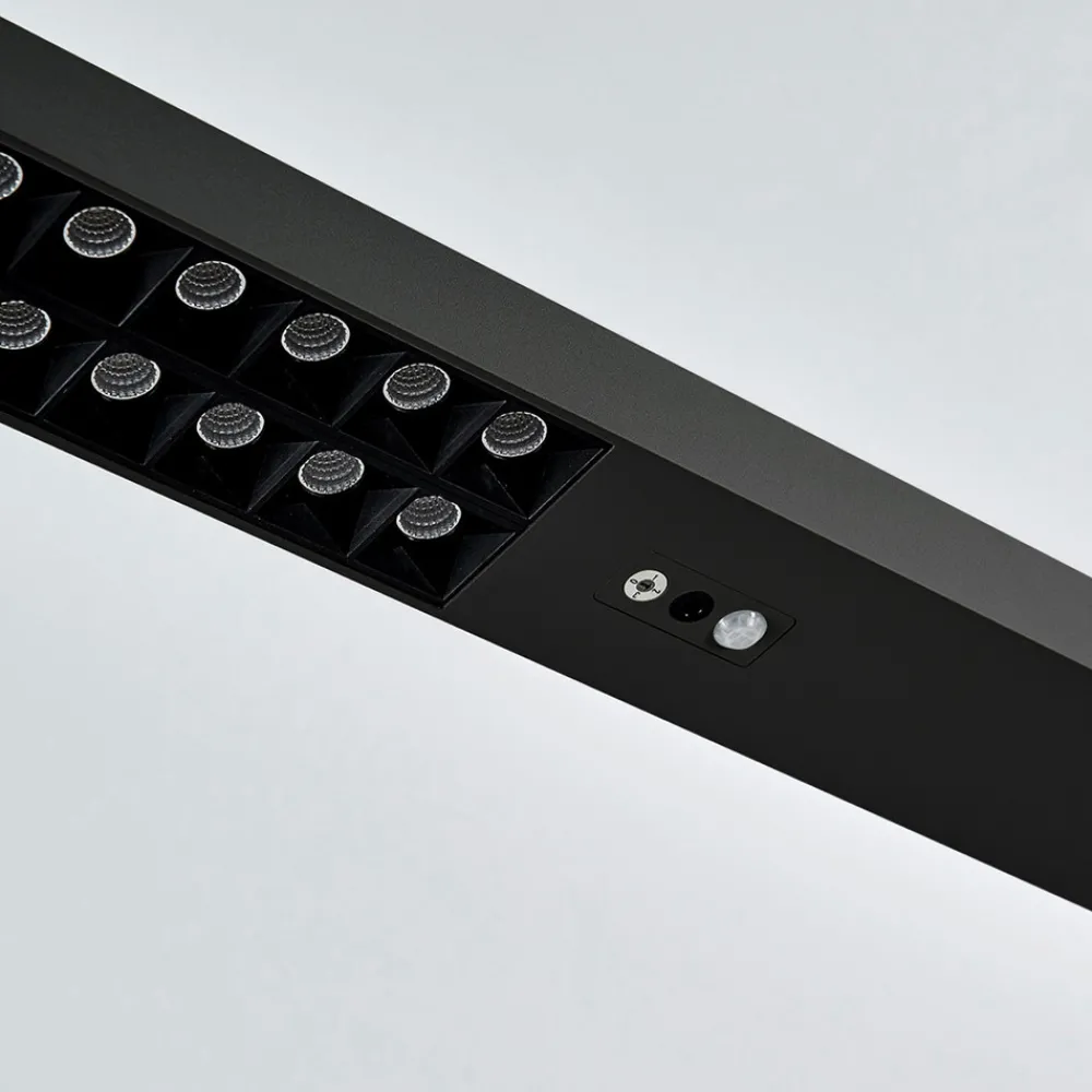 Arcchio LED-gulvlampe til kontor Jolinda, sett med 2, svart, 4 000K Online