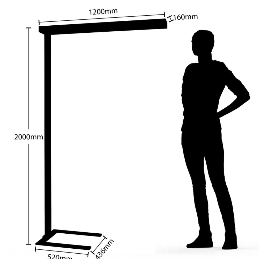 Arcchio LED-gulvlampe til kontor Susi, hvit, sensor, berøringsdimmer New