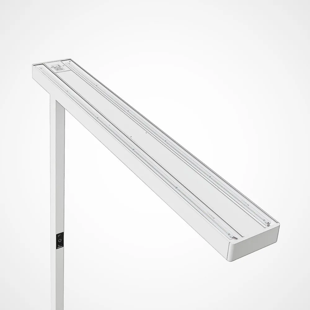 Arcchio LED-gulvlampe til kontor Susi, hvit, sensor, berøringsdimmer New