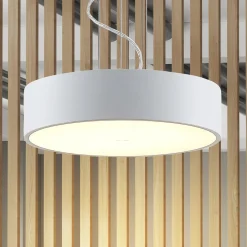 Arcchio LED-hengelampe Noabelle, Ø 40 cm, hvit, metall| Butikkbelysning