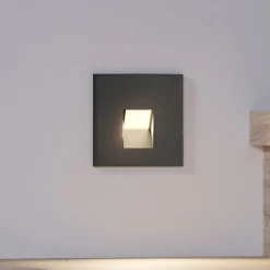 Arcchio LED-innbyggingslampe Vexi, 7,5 cm x 7,5 cm, svart, CCT| Led-Innendørs|Downlights