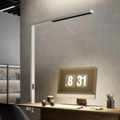 Arcchio LED-klemmelampe Jolinda, hvit, metall, dimbar| Kontorbelysning|Led-Innendørs