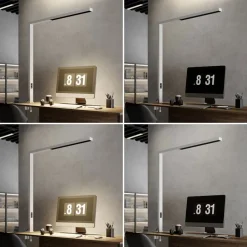 Arcchio LED-klemmelampe Jolinda, hvit, metall, dimbar| Kontorbelysning|Led-Innendørs
