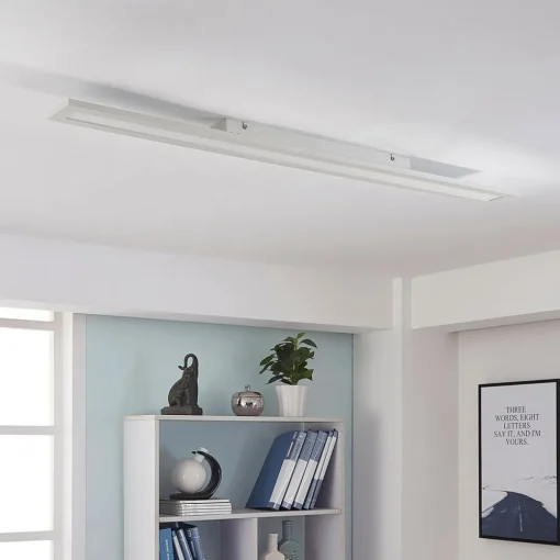 Arcchio LED-panel Arya, 120 cm, hvit, dimbar, aluminium| Kontorbelysning|Led-Innendørs