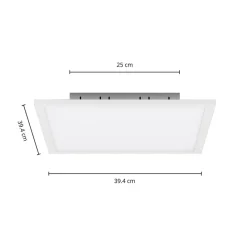 Arcchio LED-panel, CCT Lysander, 39 cm, hvit, aluminium| Butikkbelysning|Kontorbelysning