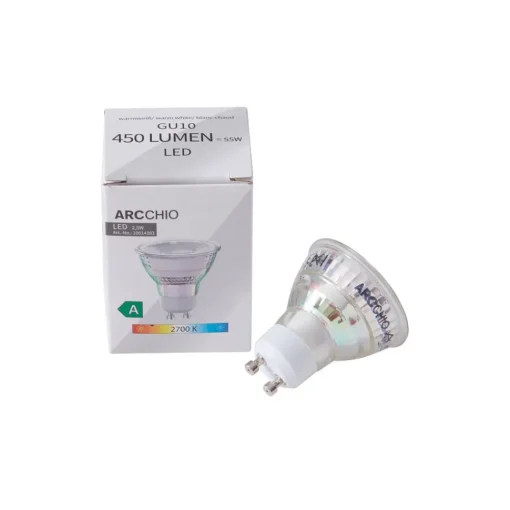 Arcchio LED-pære GU10 2,5W 2700K 450lm glass sett med 2 stk| Gu10 Pærer