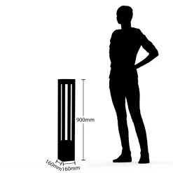 Arcchio LED-pullertlampe Lienna, 90 cm, grå, metall, IP65 Sale