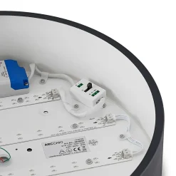 Arcchio LED-taklampe Noabelle, Ø 40 cm, svart, metall| Design- Og Hotellbelysning