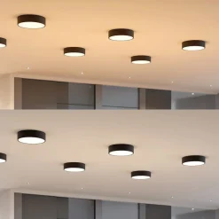 Arcchio LED-taklampe Noabelle, Ø 40 cm, svart, metall| Design- Og Hotellbelysning