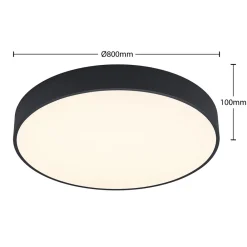 Arcchio LED-taklampe Noabelle, Ø 80 cm, svart, metall Clearance