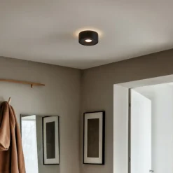 Arcchio LED-taklampe Rotari, Ø 12 cm, opp & ned, svart Clearance