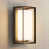 Arcchio LED-vegglampe Ismera, antrasitt/opal, IP65, glass| Kommersiell Utebelysning|Led-Utendørs