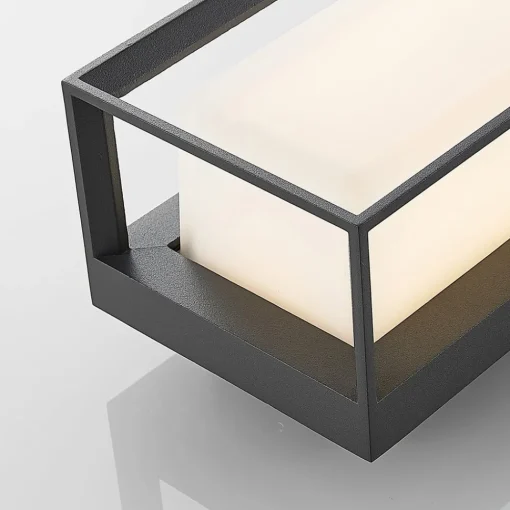 Arcchio LED-vegglampe Ismera, antrasitt/opal, IP65, glass| Kommersiell Utebelysning|Led-Utendørs