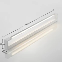 Arcchio LED-vegglampe Jora, 90 cm, hvit, svingbar, IP44 Online