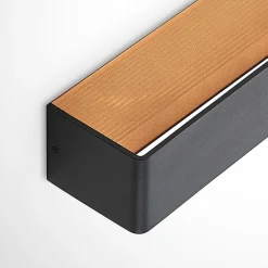 Arcchio LED-vegglampe Karam, 37 cm, svart, metall, opp/ned| Design- Og Hotellbelysning|Led-Innendørs