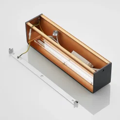 Arcchio LED-vegglampe Karam, 37 cm, svart, metall, opp/ned| Design- Og Hotellbelysning|Led-Innendørs