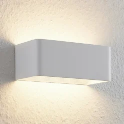 Arcchio LED-vegglampe Karam, 20 cm, hvit, metall, opp/ned Online