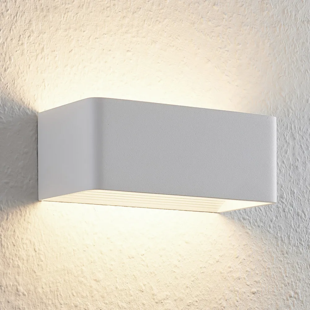 Arcchio LED-vegglampe Karam, 20 cm, hvit, metall, opp/ned Online