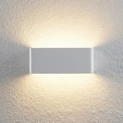 Arcchio LED-vegglampe Karam, 20 cm, hvit, metall, opp/ned Online