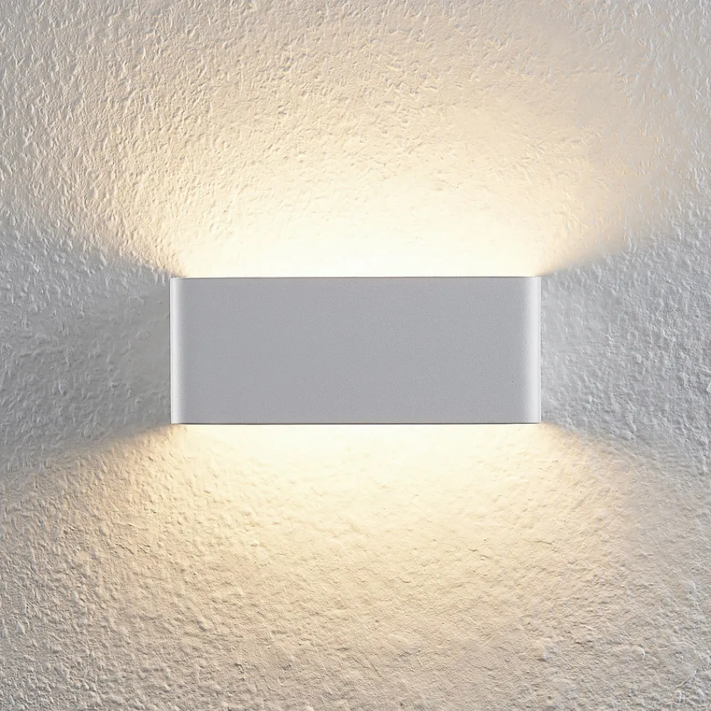 Arcchio LED-vegglampe Karam, 20 cm, hvit, metall, opp/ned Online