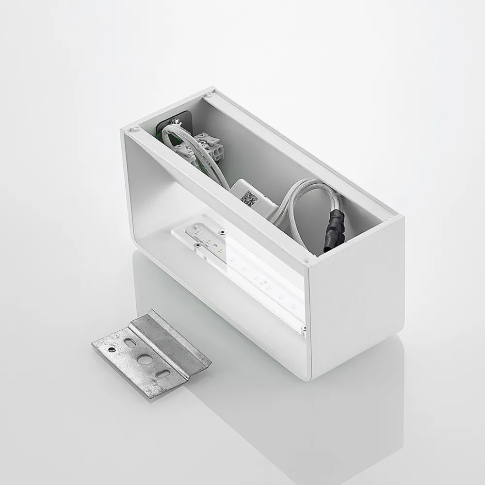 Arcchio LED-vegglampe Karam, 20 cm, hvit, metall, opp/ned Online