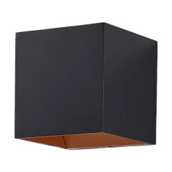 Arcchio LED-vegglampe Zuzana, kantet, svart, 10 cm bred| Design- Og Hotellbelysning