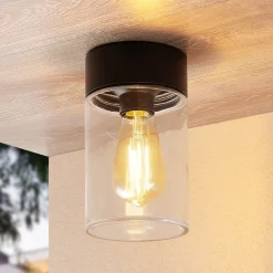 Arcchio Liljana utendørs taklampe, IP65, svart| Kommersiell Utebelysning|Taklamper Utendørs