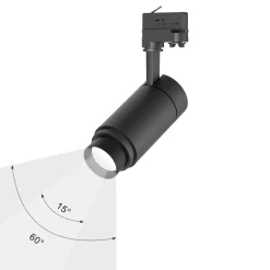 Arcchio Nanna LED-spot svart 4000K 12W| Butikkbelysning|Skinnesystem