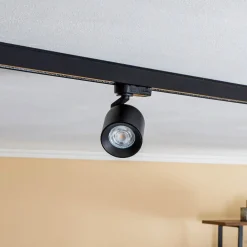 Arcchio skinnespot Brinja, svart, Ø 7 cm, 3-fase| Kontorbelysning|Skinnesystem