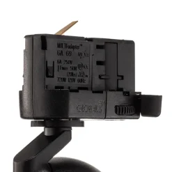 Arcchio skinnespot Brinja, svart, Ø 7 cm, 3-fase| Kontorbelysning|Skinnesystem