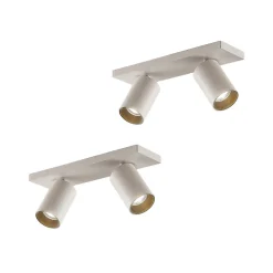 Arcchio spotlight Brinja, sett med 2, hvit, kantet, 2 lyskilder, GU10 New