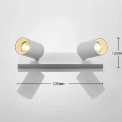 Arcchio spotlight Brinja, sett med 2, hvit, kantet, 2 lyskilder, GU10 New