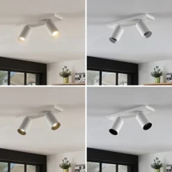 Arcchio spotlight Brinja, sett med 2, hvit, kantet, 2 lyskilder, GU10 New