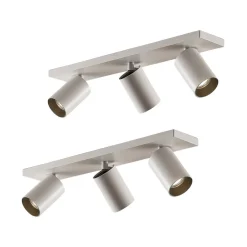 Arcchio spotlight Brinja, sett med 2, hvit, kantet, 3 lyskilder, GU10| Butikkbelysning|Design- Og Hotellbelysning