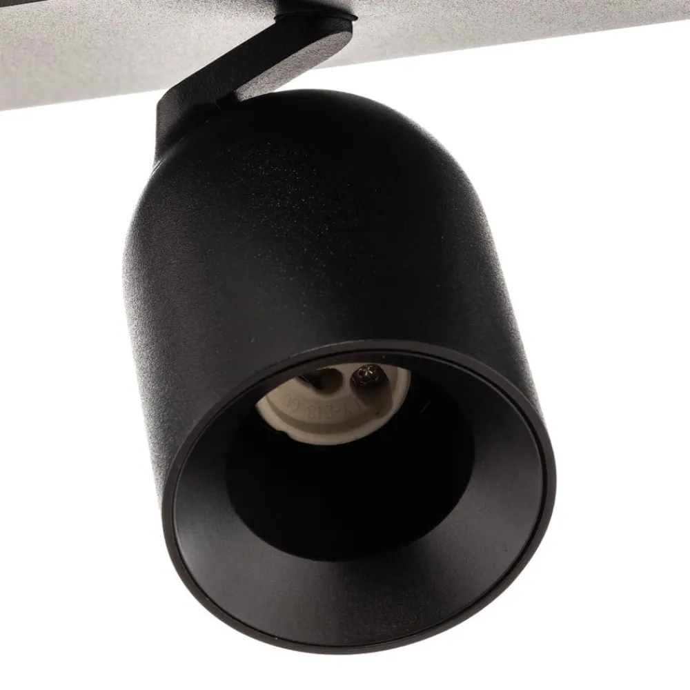 Arcchio spotlight Brinja, svart, kantet, Ø 7 cm, 2 lyskilder, GU10| Kontorbelysning