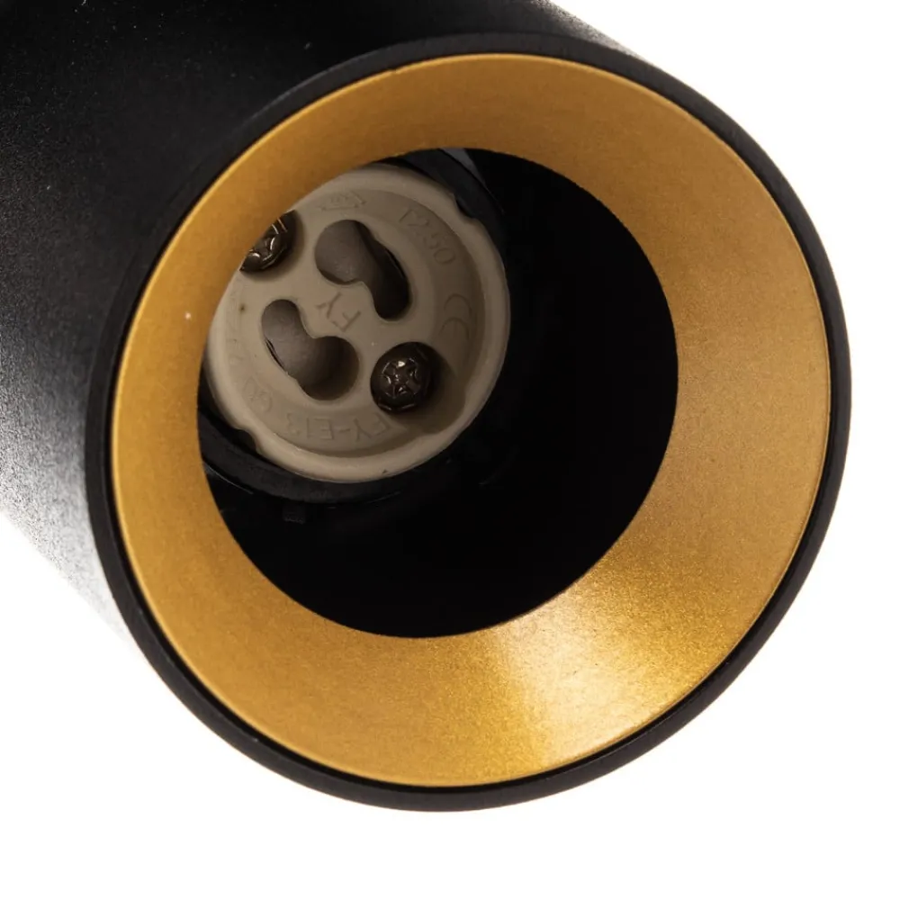 Arcchio spotlight Brinja, svart, kantet, Ø 7 cm, 2 lyskilder, GU10| Kontorbelysning