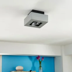 Arcchio spotlight Vince, 14 x 14 cm, sølv, metall, GU10| Kontorbelysning|Spotter I Tak