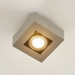 Arcchio spotlight Vince, 14 x 14 cm, sølv, metall, GU10| Kontorbelysning|Spotter I Tak