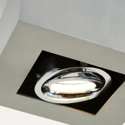 Arcchio spotlight Vince, 14 x 14 cm, sølv, metall, GU10| Kontorbelysning|Spotter I Tak