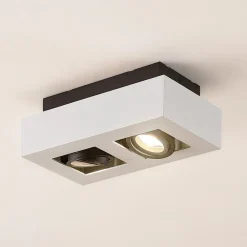 Arcchio spotlight Vince, 25 cm, 2 lyskilder, hvit/svart, GU10 Online