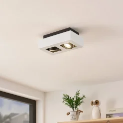 Arcchio spotlight Vince, 25 cm, 2 lyskilder, hvit/svart, GU10 Online